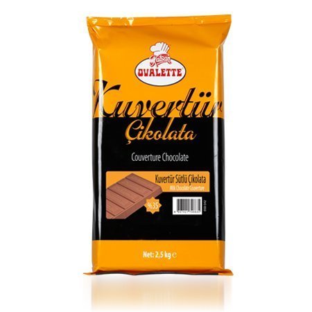 OVALETTE KUVERTÜR %35 SÜTLÜ ÇİKOLATA 2,5KG*8