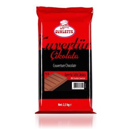 OVALETTE KUVERTÜR %36 SÜTLÜ ÇİKOLATA 2,5KG*8