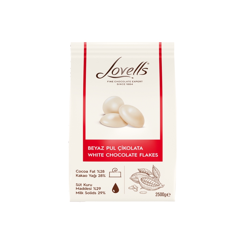 LOVELLS PUL ÇİKOLATA BEYAZ 2,5KG*4